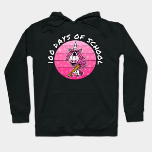 100 Days Of School Unicorn Kindergarten Teacher 2023 Hoodie